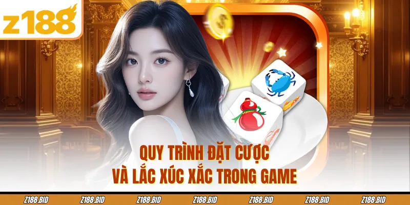 Quy trình đặt cược và lắc xúc xắc trong game